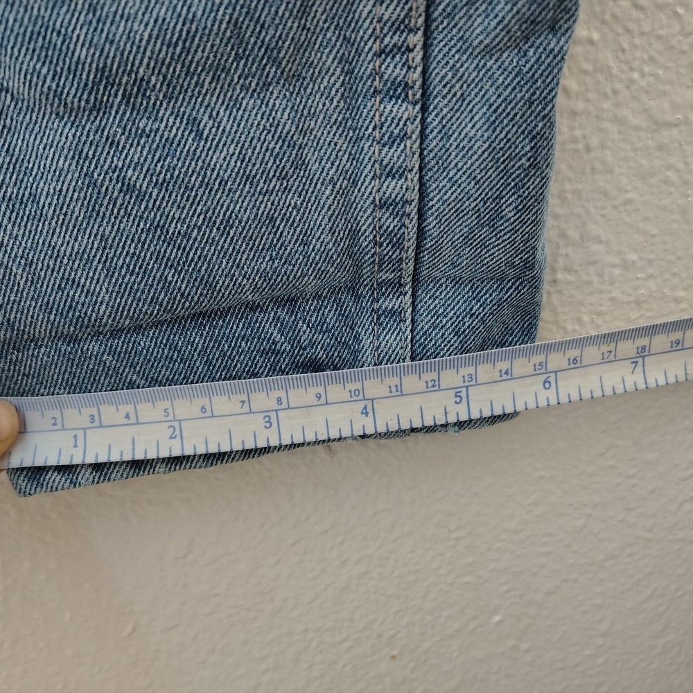 ROLLA'S Elle Garage Worn Blue Distressed Straight Leg Jeans Sz 26 High Rise - Picture 16 of 16